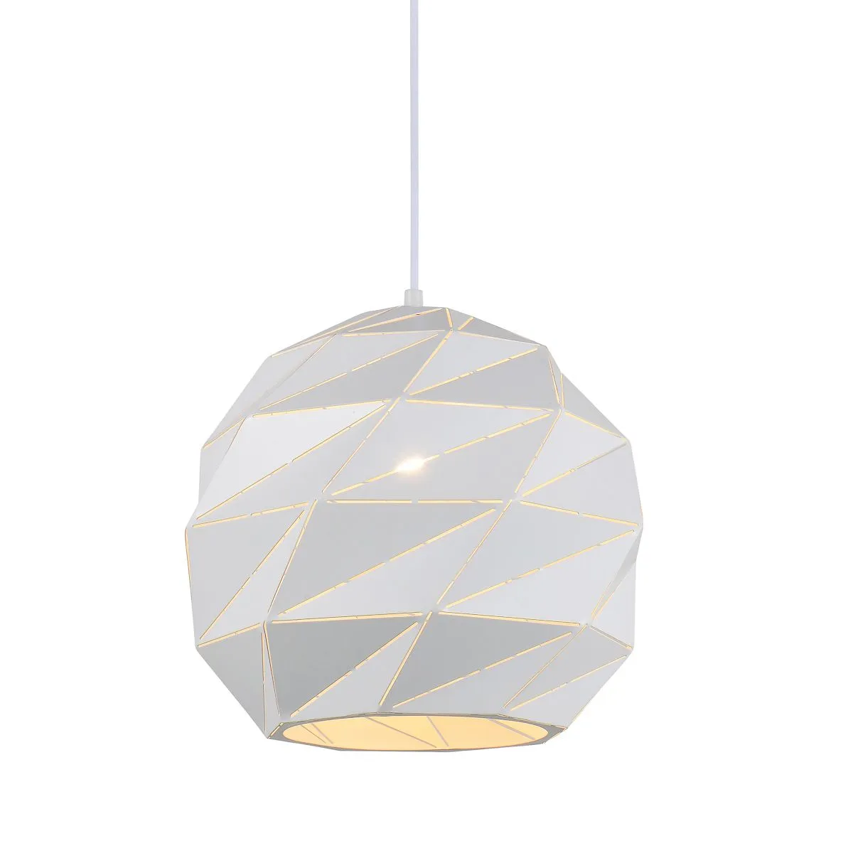 Palermo, nowoczesna lampa wisząca, biała, E27, PND-2424-1L-WH