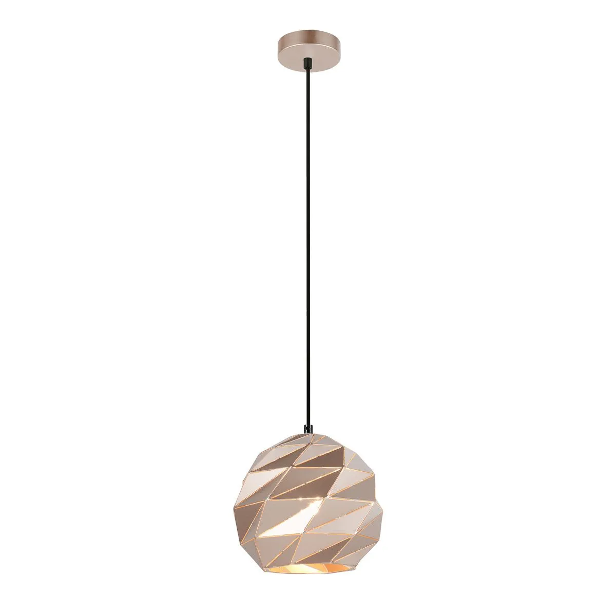 Palermo, nowoczesna lampa wisząca, złota, E27, PND-2424-1S-GD