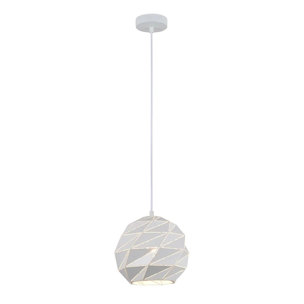 Palermo, nowoczesna lampa wisząca, biała, E27, PND-2424-1S-WH