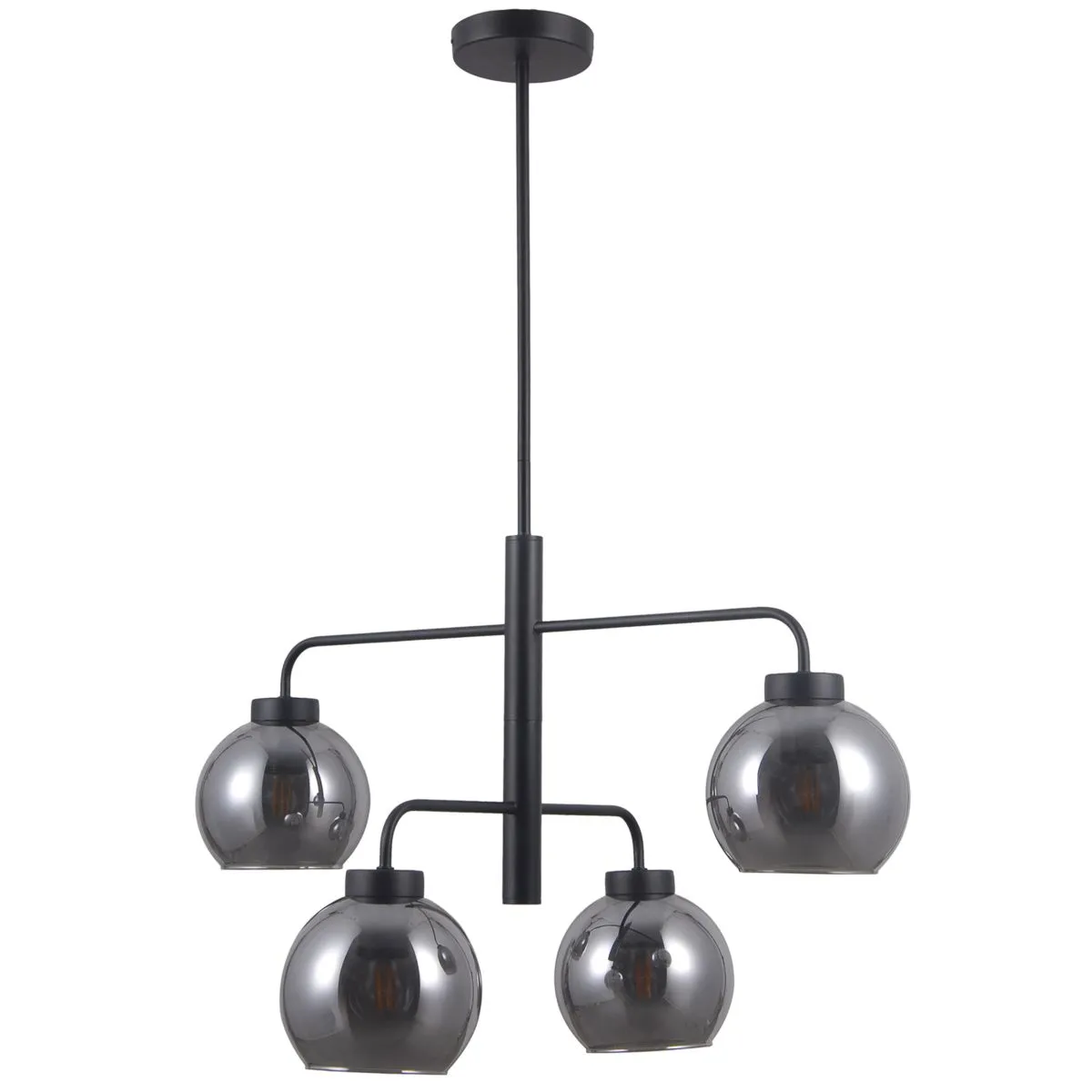 Poggi, skandynawska lampa wisząca, czarna, E27, PND-28028-4D