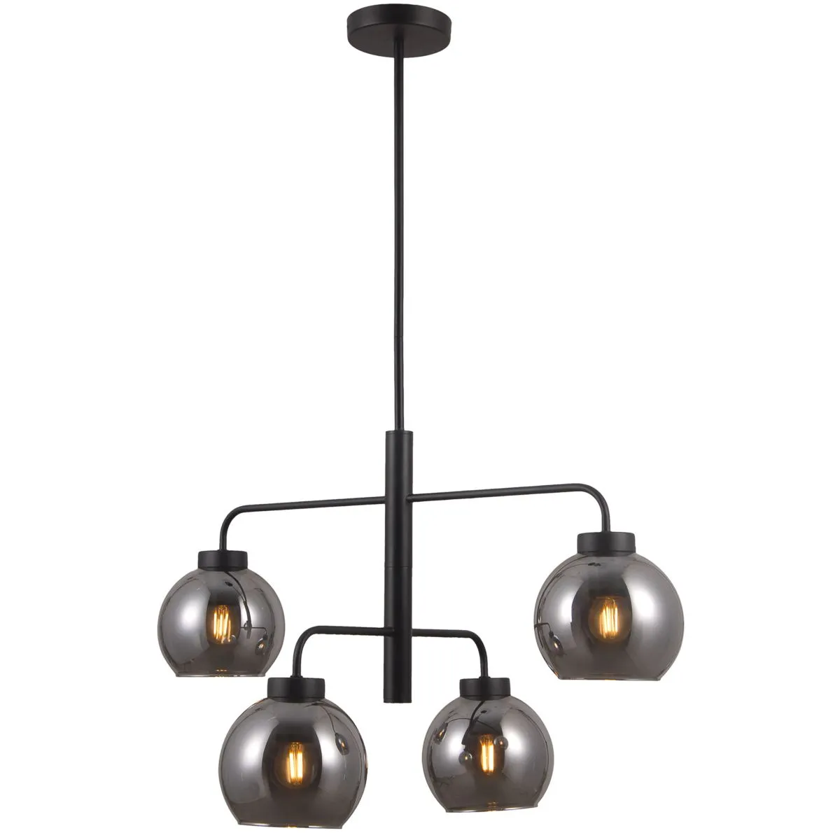 Poggi, skandynawska lampa wisząca, czarna, E27, PND-28028-4D