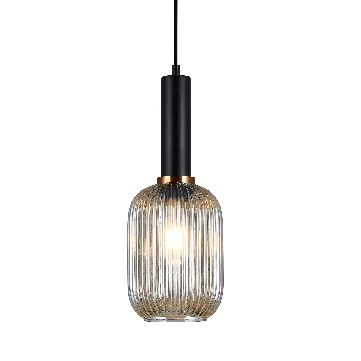 Antiola, nowoczesna lampa wisząca, czarna, E27, PND-5588-1M-BK+AMB