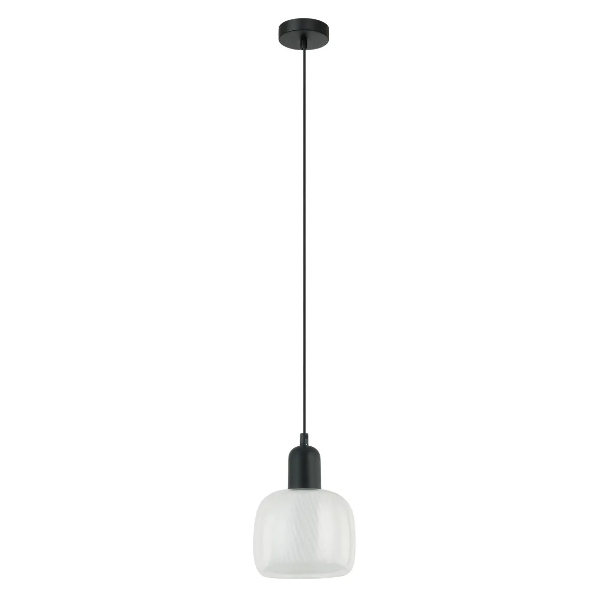 Lamezia, nowoczesna lampa wisząca, E27, PND-67594-1-BK+CL