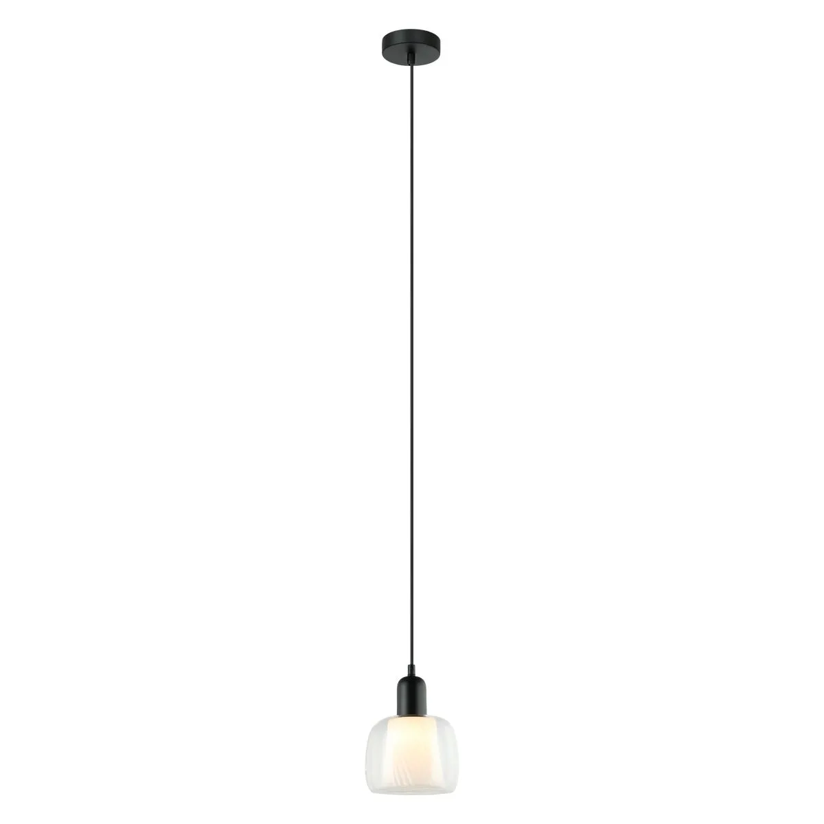 Lamezia, nowoczesna lampa wisząca, E27, PND-67594-1-BK+CL