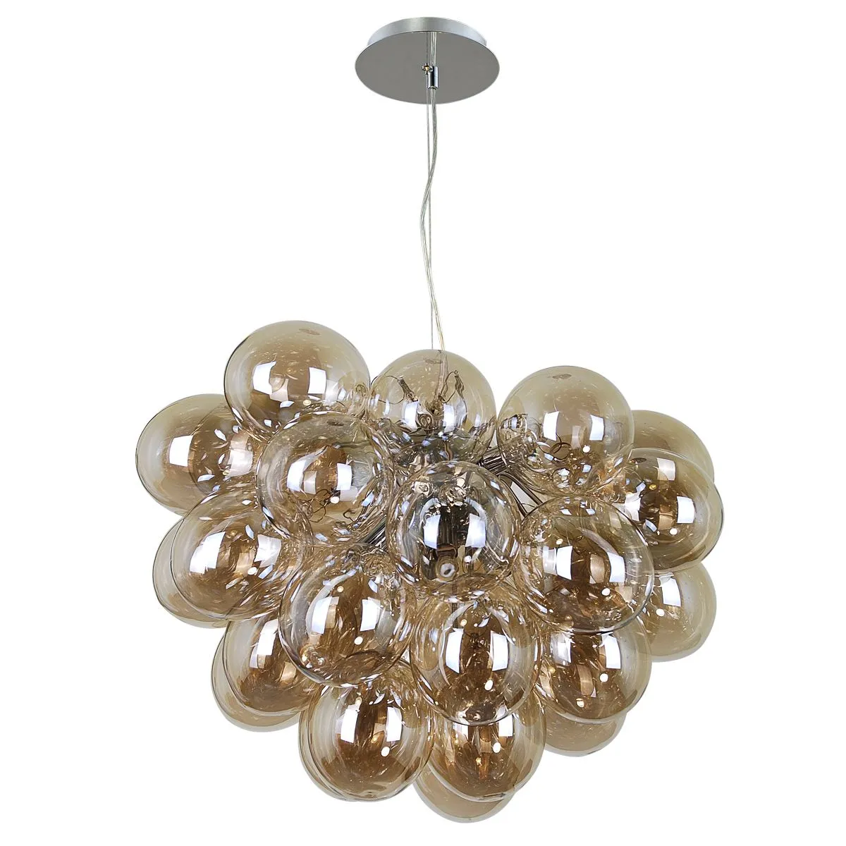 Bento, nowoczesna lampa wisząca, chromowana, G9, PND-7273-S-8-CGN