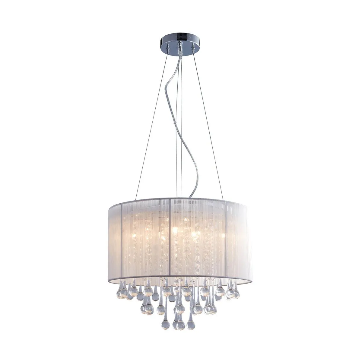 Verona, lampa wisząca w stylu pałacowym, biała, G9, RLD92174-8A