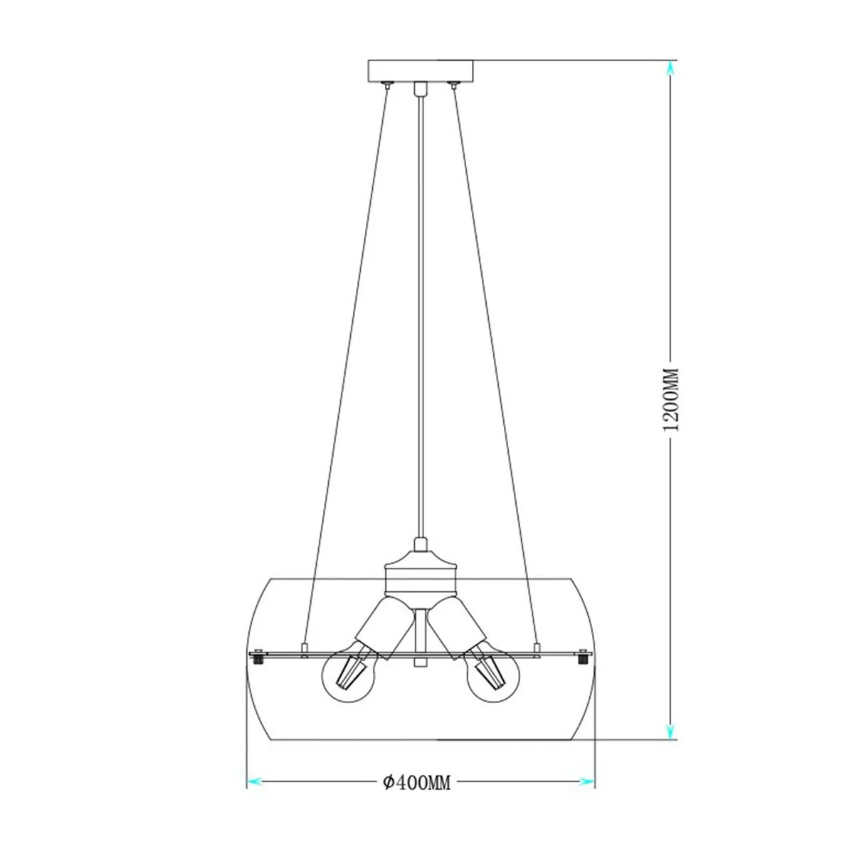 Merano, nowoczesna lampa wisząca, przezroczysta, E27, RLD931031-3