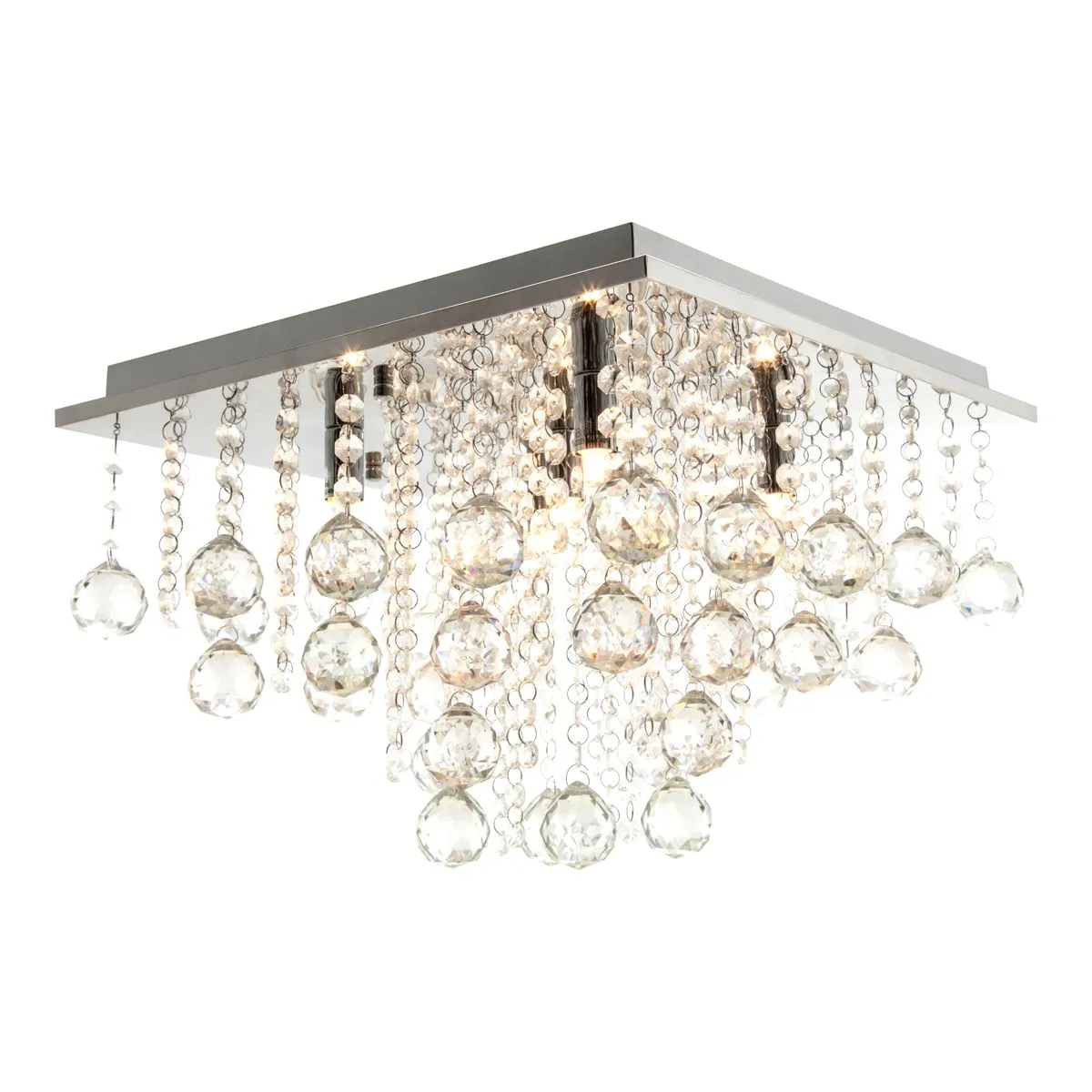 Rangel, lampa natynkowa w stylu glamour, srebrna, G9, RLX92711-5