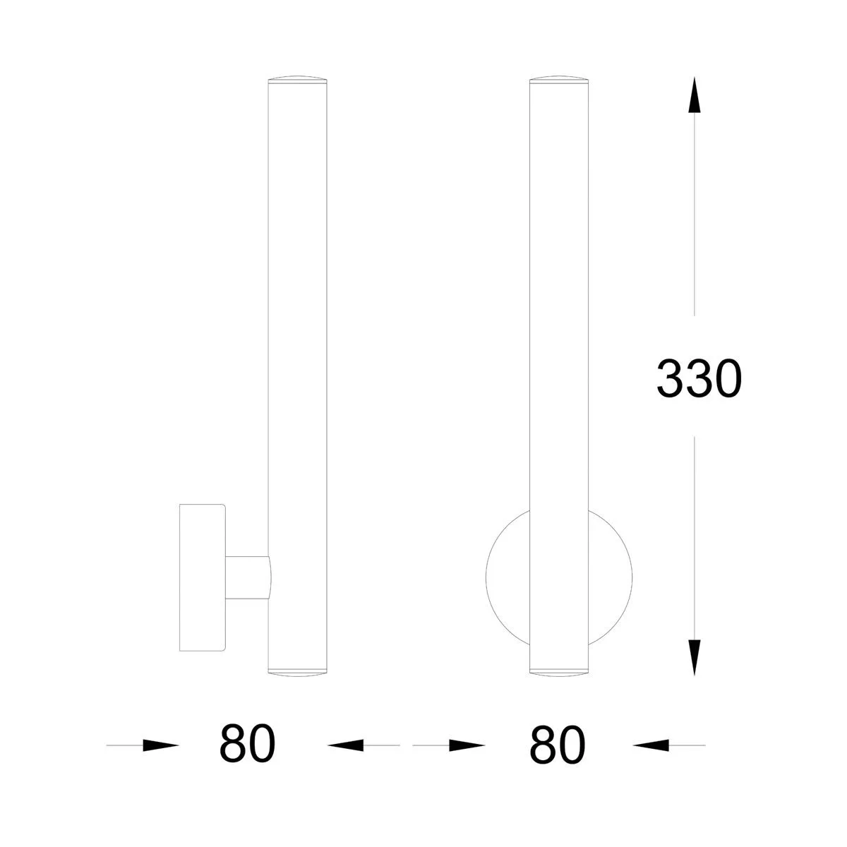 Loya, nowoczesny kinkiet, srebrny, LED, W0461-02B-F4F4