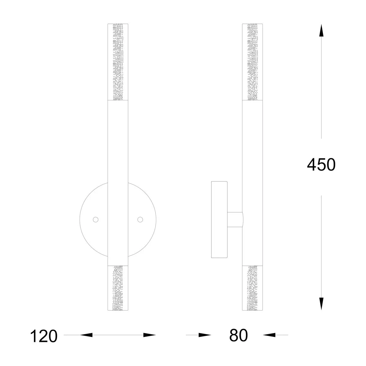 One, nowoczesny kinkiet, przezroczysty, LED, W0461-02E-F4F4