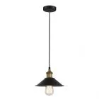 Kermio, retro lampa wisząca, czarna, E27, MDM-2318/1S