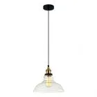 Hubert, retro lampa wisząca, czarno złota, E27, MDM-2381/1