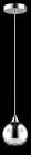 Martin, klasyczna lampa wisząca tubowa, 1-o punktowa, chromowana, E14, MDM1671/1