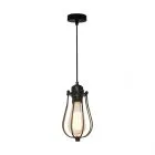 Horta, lampa wisząca w stylu industrialnym, czarna, E27, P14030C