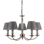 Zanobi, klasyczna lampa wisząca, w kolorze antycznego brązu, E14, PND-43272-5