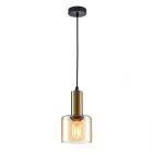 Santia, nowoczesna lampa wisząca, E27, PND-65342-1-BRO+AMB