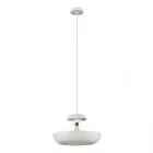 Marina, elegancka, wisząca lampa sufitowa, biała z nowoczesnym kloszem, PND-73221-1L-WH, E27