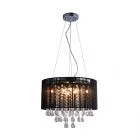 Verona, lampa wisząca w stylu pałacowym, czarna, G9, RLD92174-8B